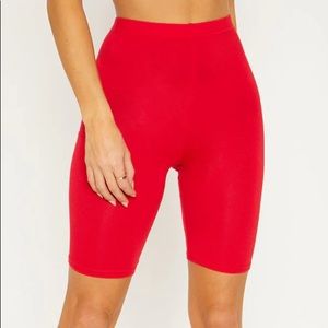 PRETTYLITTLETHING RED BIKE SHORTS ONLY WORN ONCE